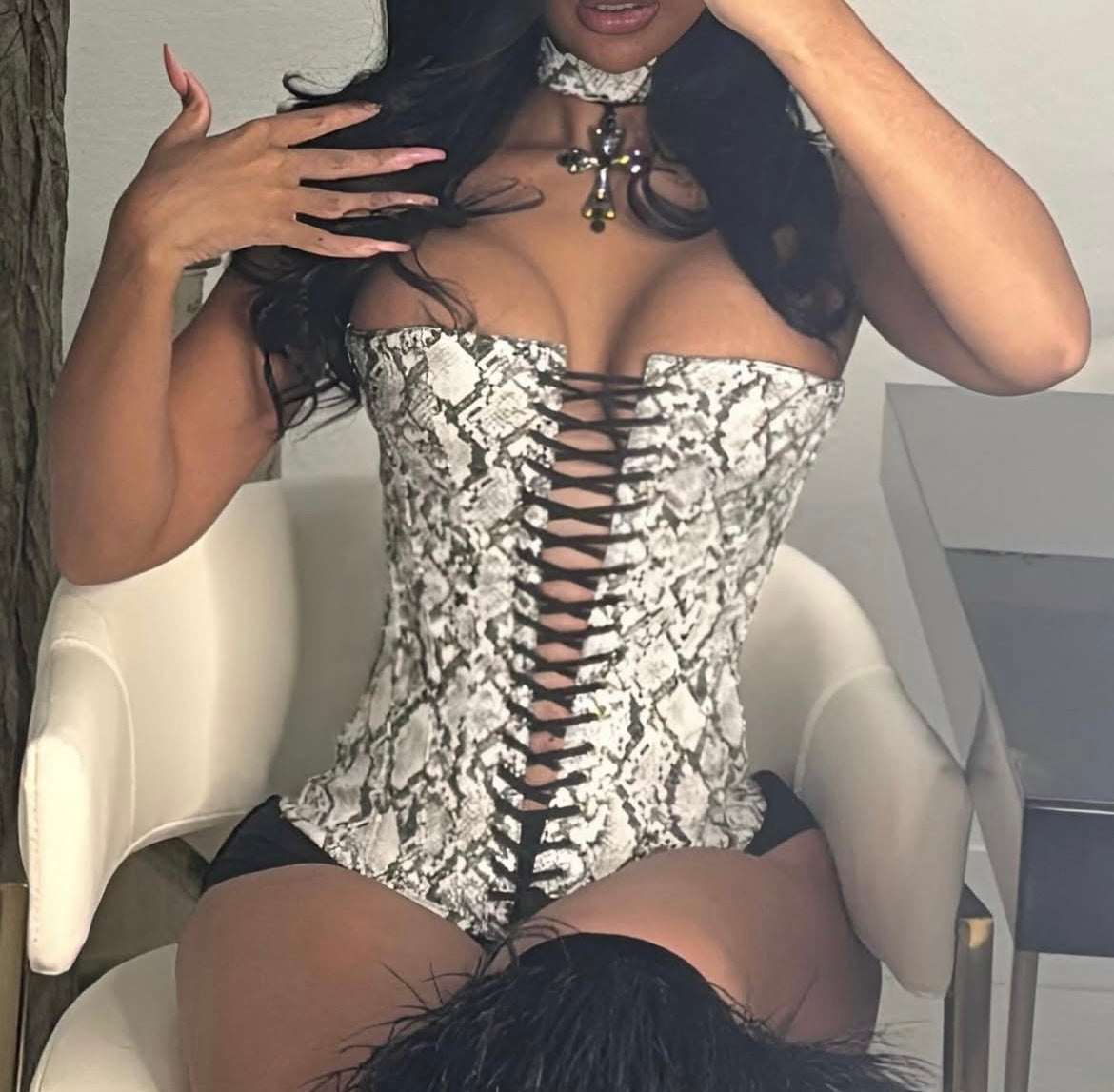 Croc Skin Corset