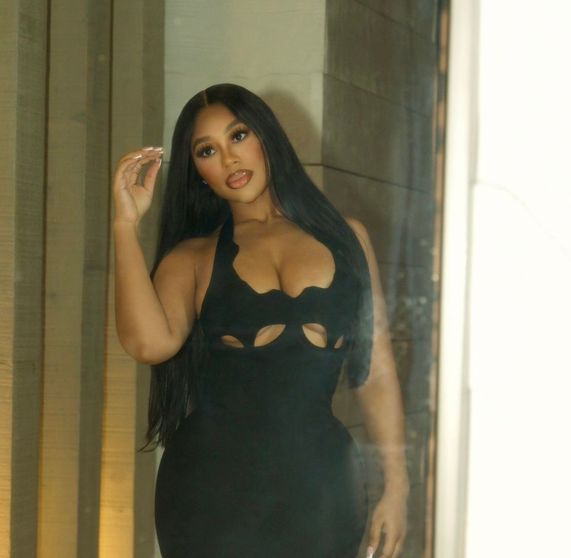 Lady In Black Dress