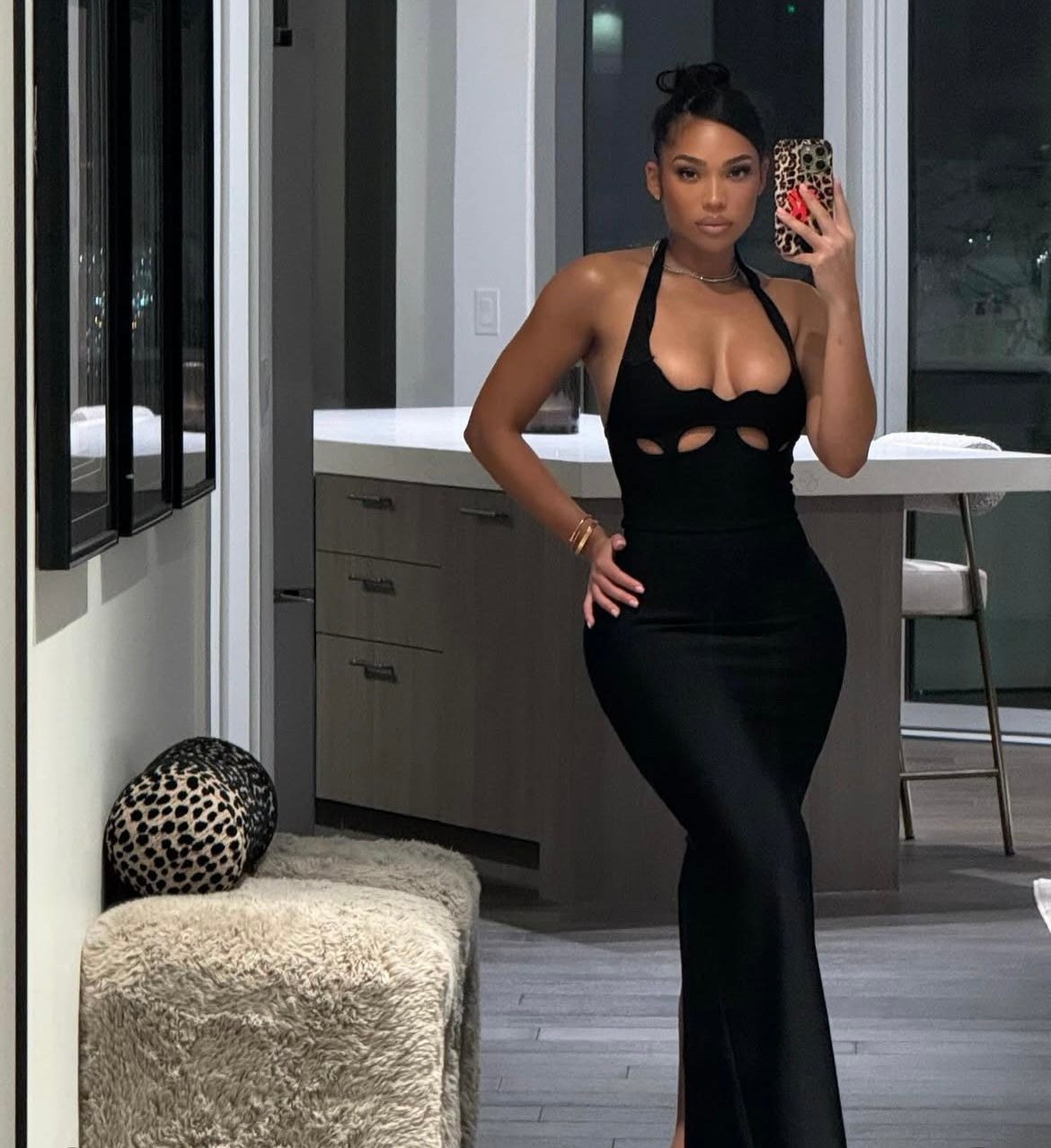 Lady In Black Dress