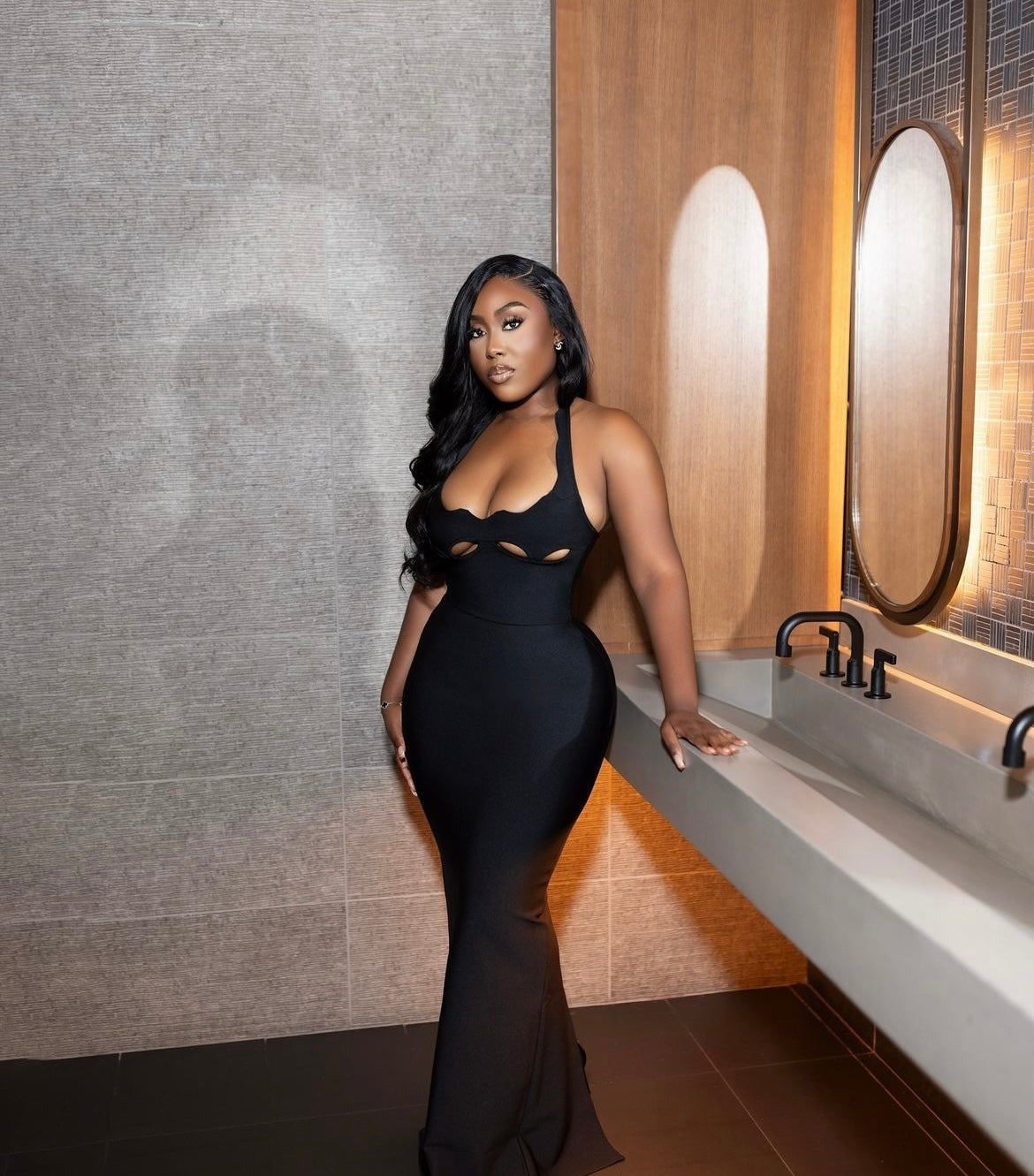 Lady In Black Dress