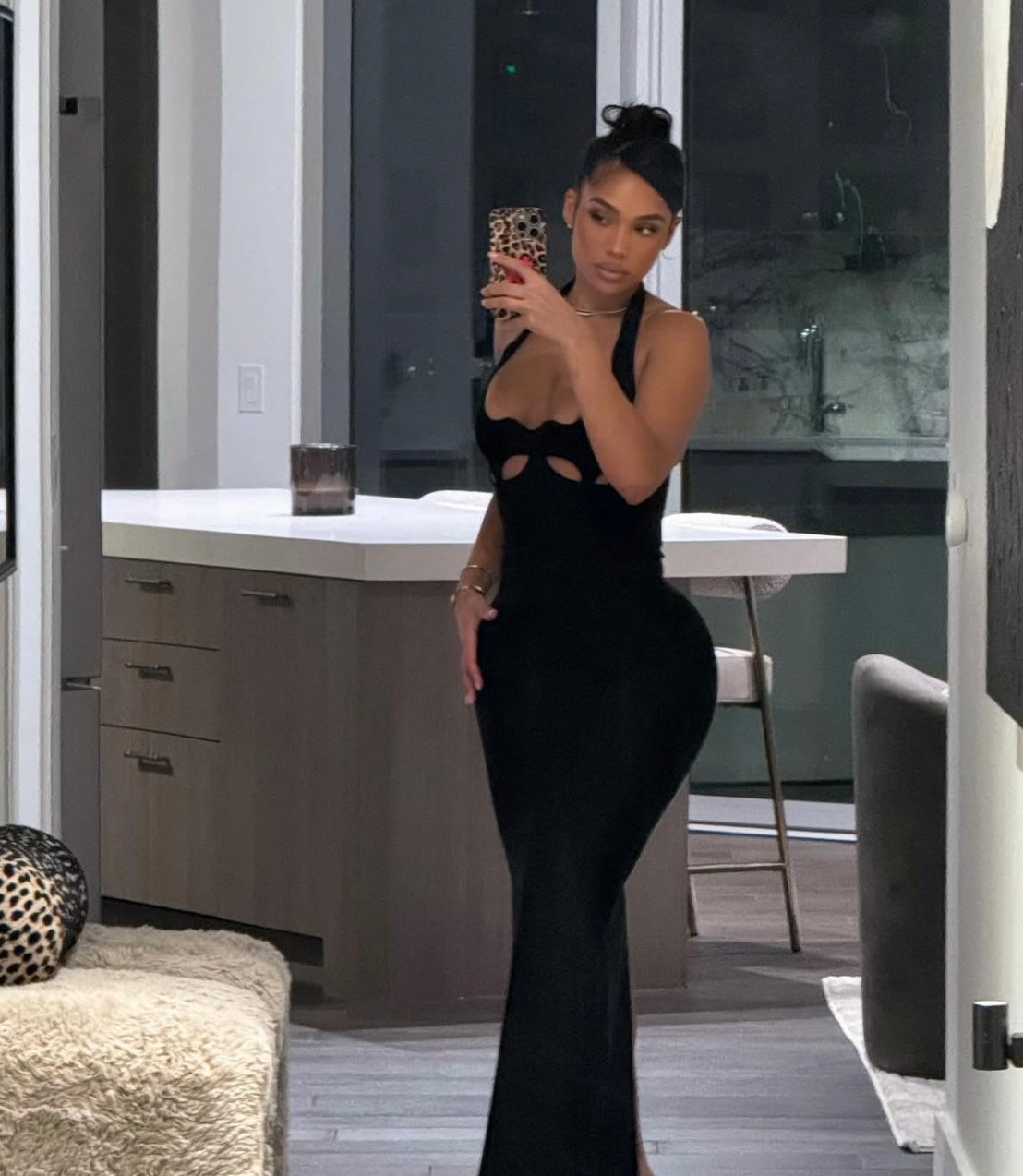 Lady In Black Dress