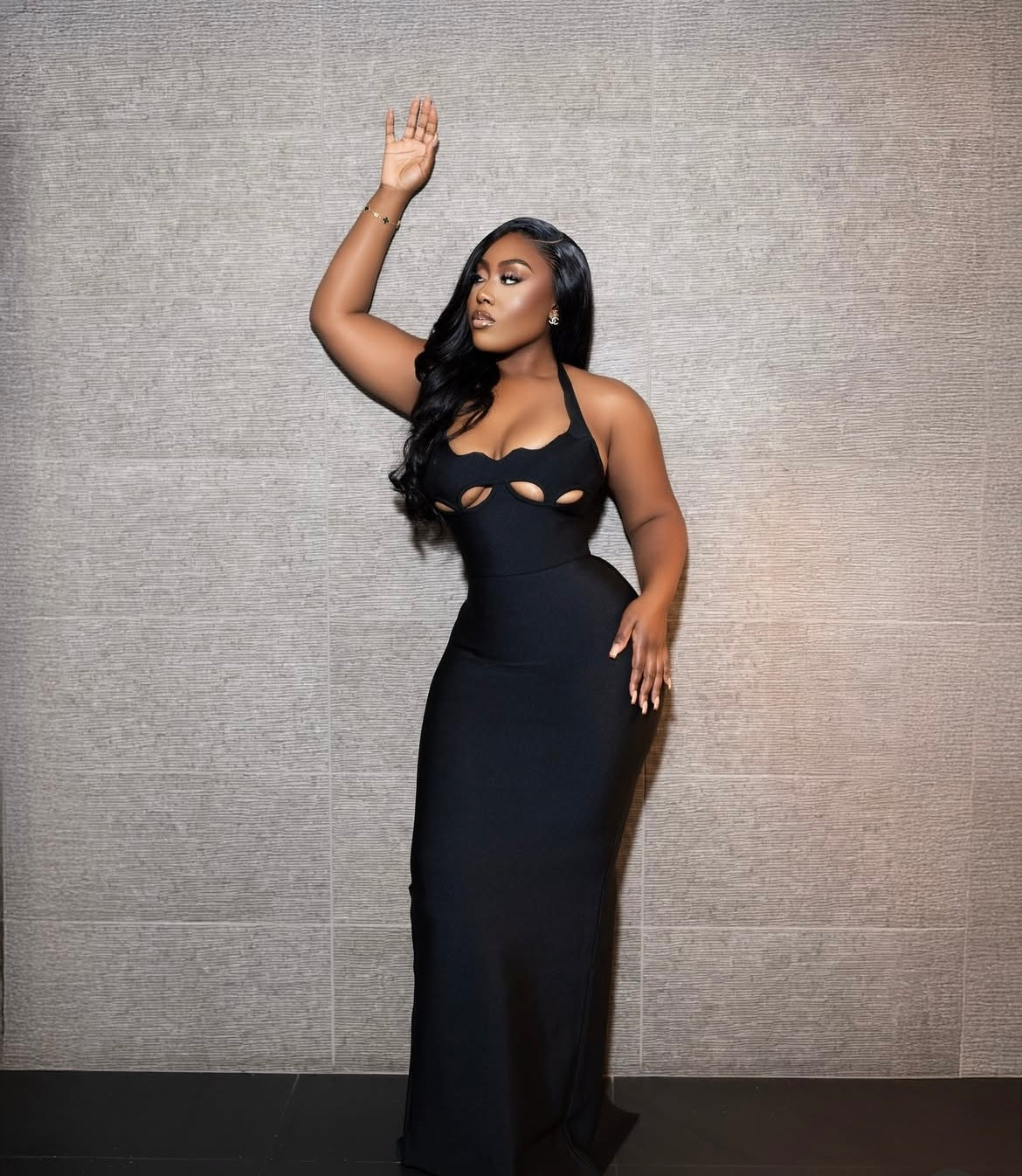 Lady In Black Dress
