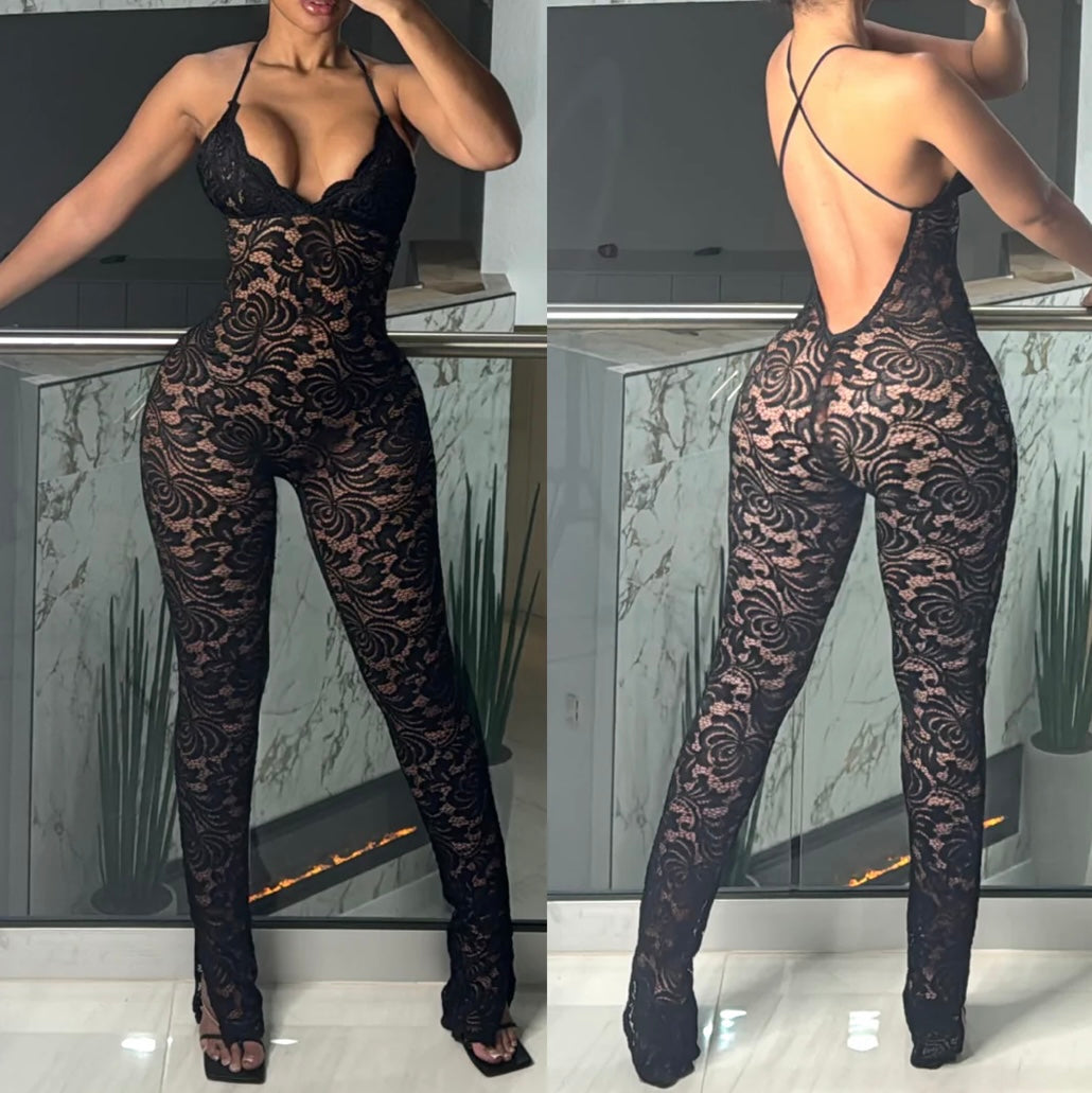 Lace Me Out Jumpsuit