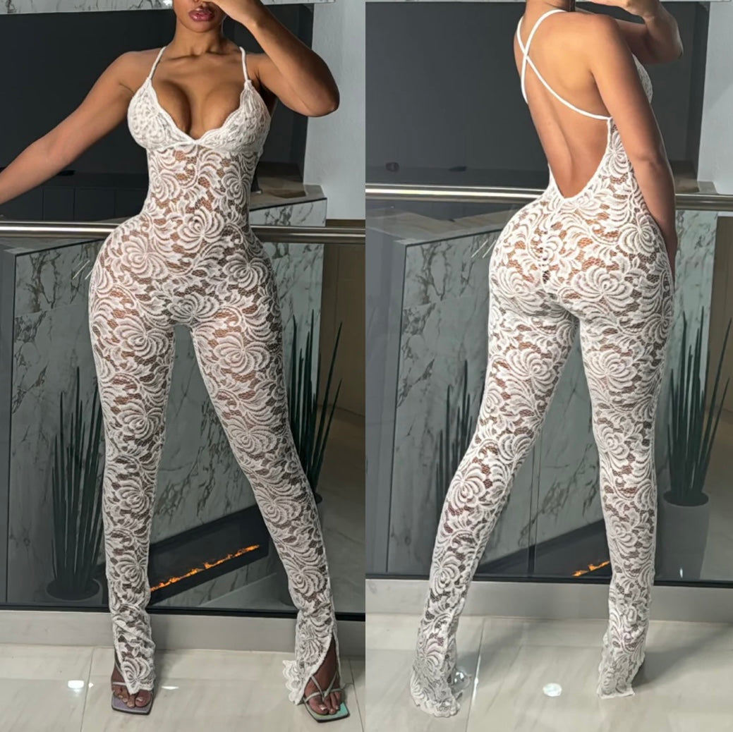 Lace Me Out Jumpsuit